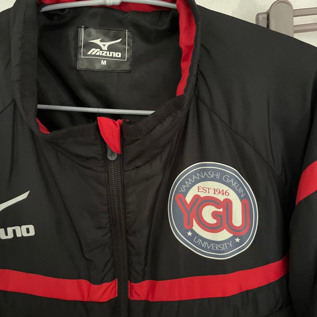 Mizuno YGU ジャケット M ブラック/レッド 山梨学院［非売品］選手専