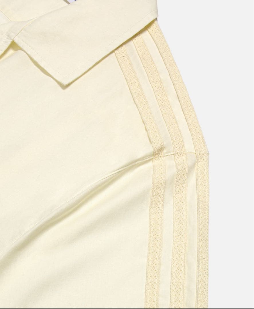 新品M ADIDAS X CLOT ボウリングシャツ ホワイトJP1599