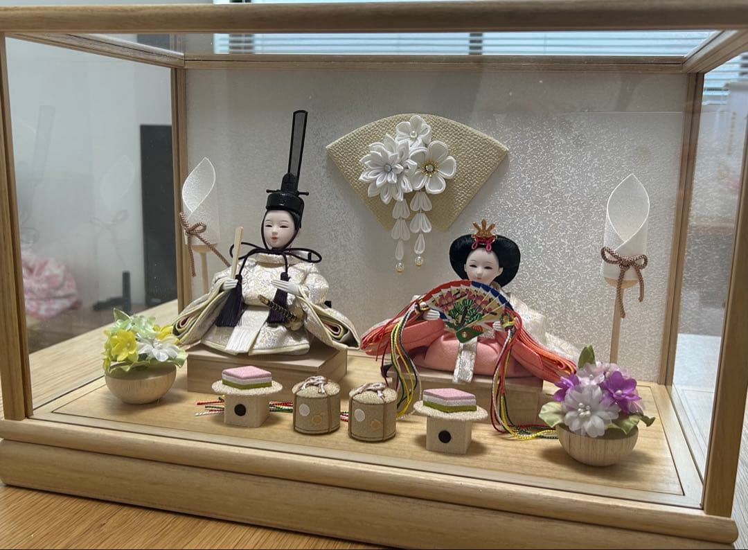 【新品同様】ひな人形 ケース飾り Cerisier コンパクト