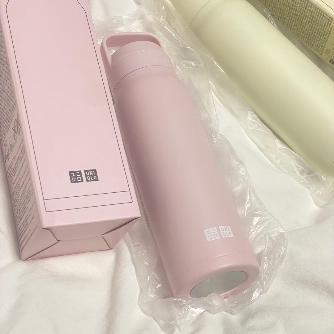 ❣️新品❣️UNIQLO ステンレスボトル ピンク ブルー ホワイト　感謝祭2025