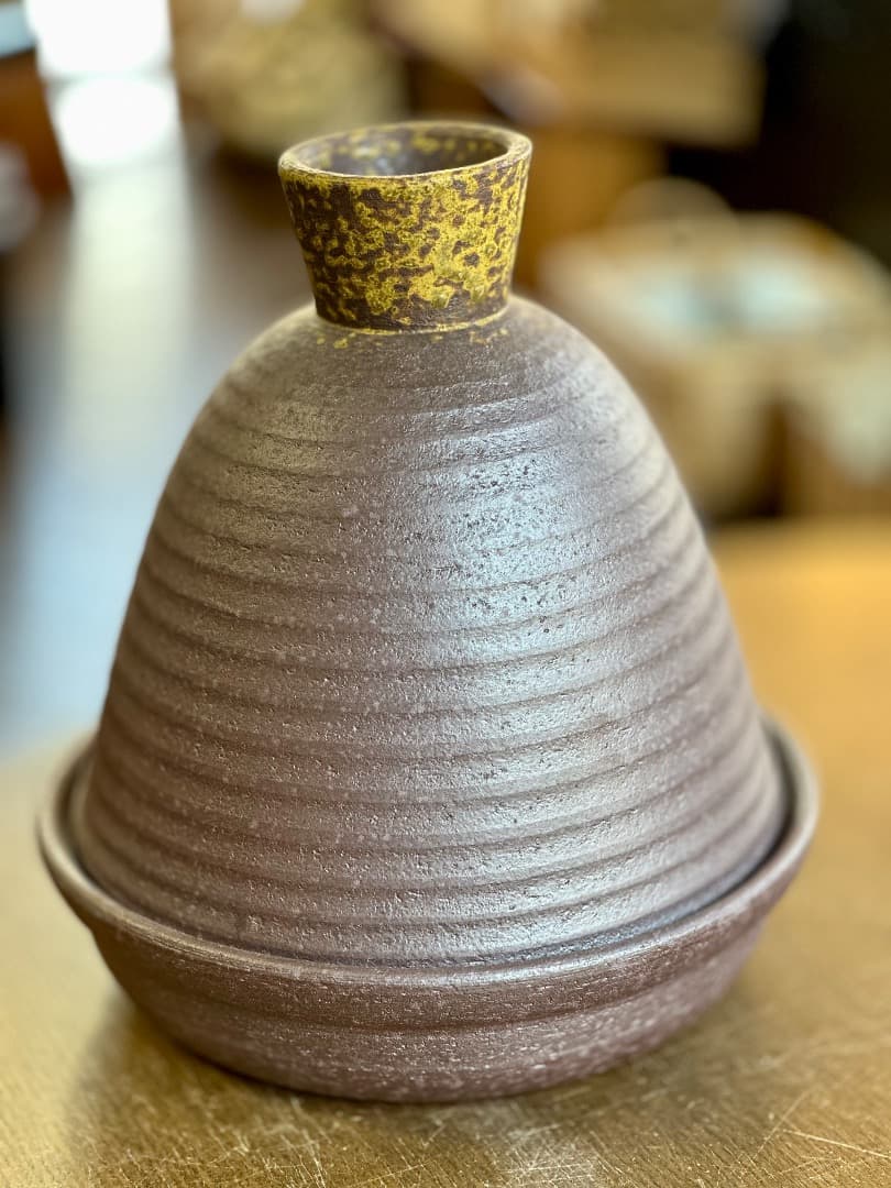 再値下げ　新品　タジン鍋　特大　土鍋　蒸し土鍋　無水鍋　萬古焼　直火OK　南蛮