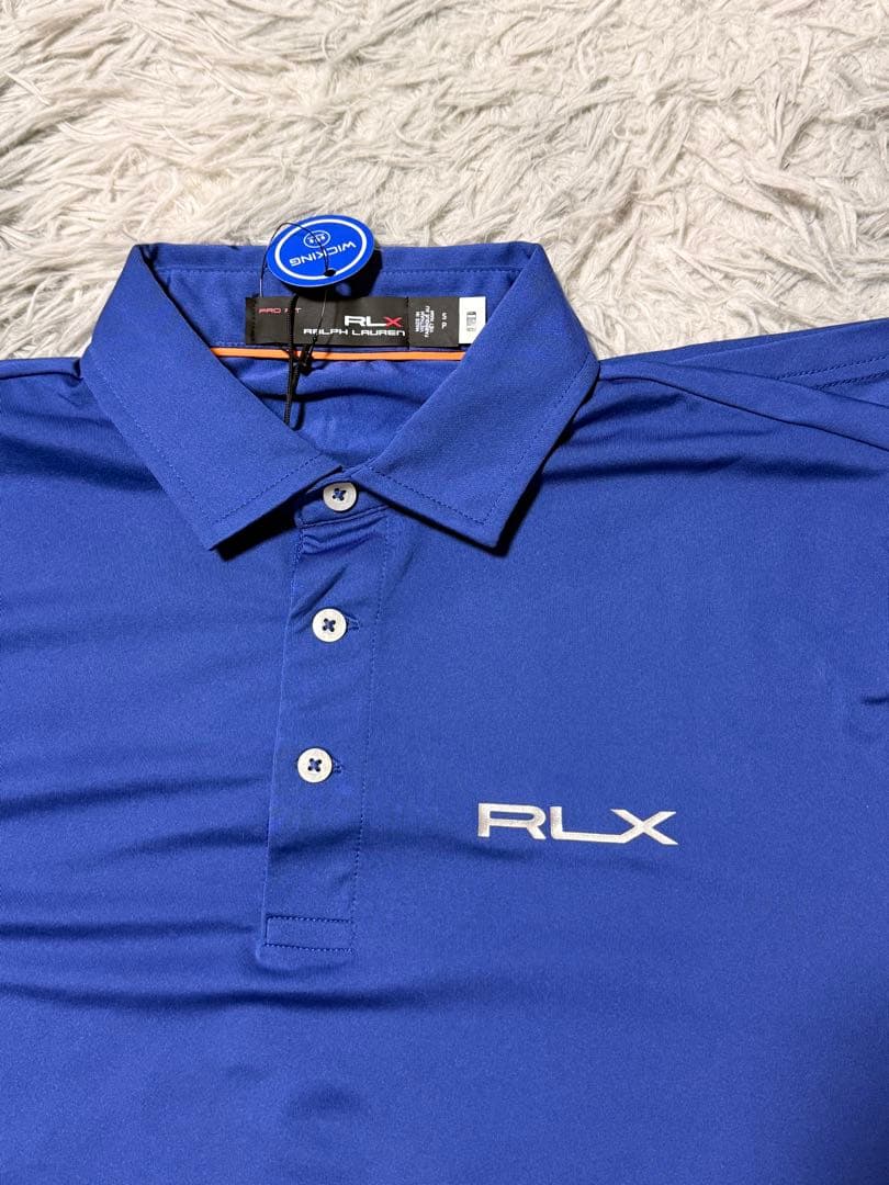 RLX ゴルフウェア ポロシャツ 青　ドライ