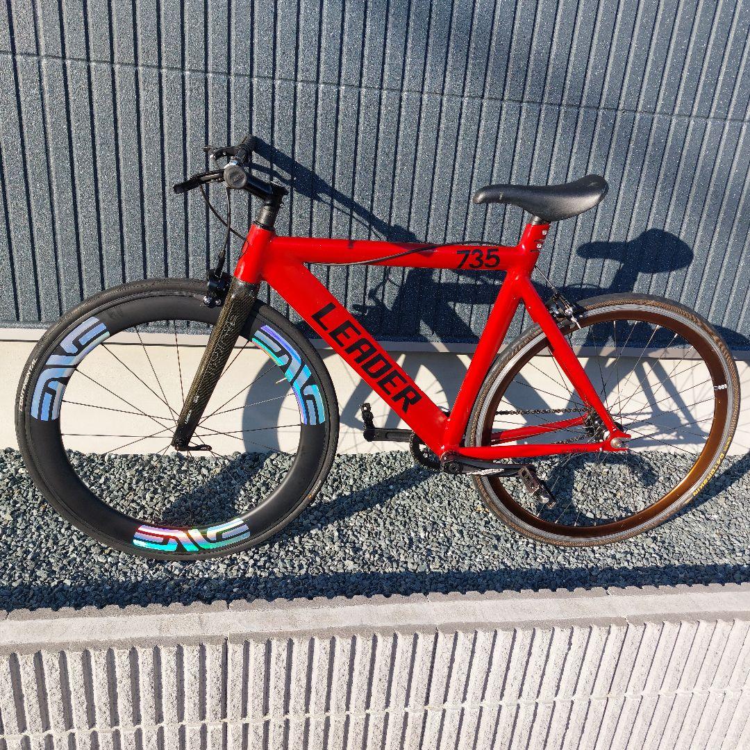 【送料込み】LEADER BIKE 735 フロントホイール抜き 完成車体