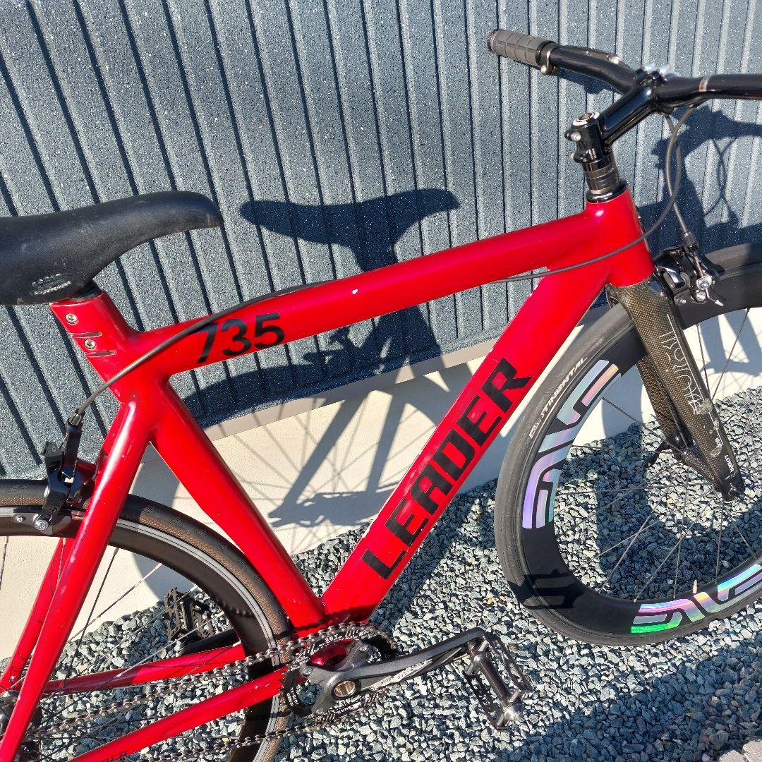 【送料込み】LEADER BIKE 735 フロントホイール抜き 完成車体
