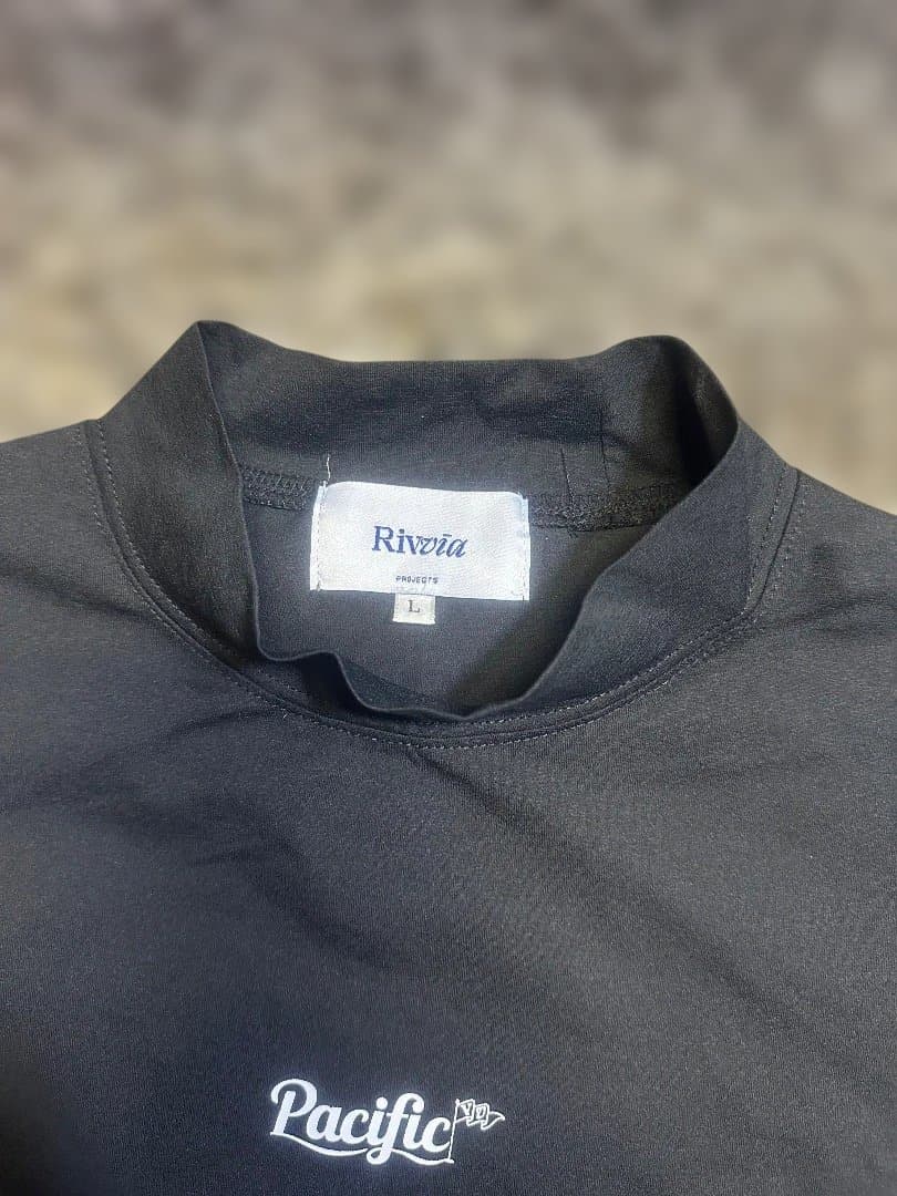 PACIFIC GOLF RIVVIA ゴルフクラブ ロゴ入りシャツ L 黒
