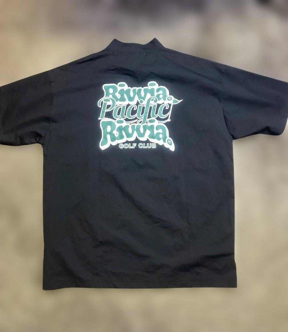 PACIFIC GOLF RIVVIA ゴルフクラブ ロゴ入りシャツ L 黒