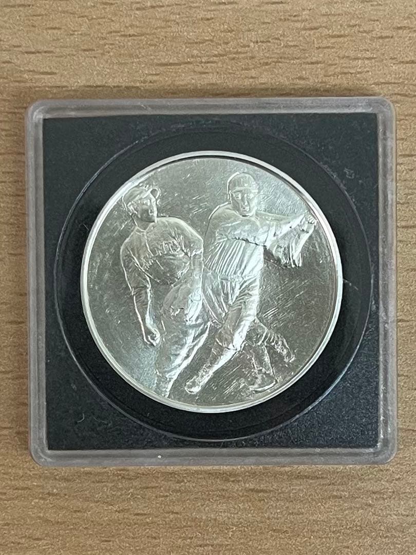 プロ野球誕生70周年記念 カラー銀メダル(silver925) 造幣局 刻印