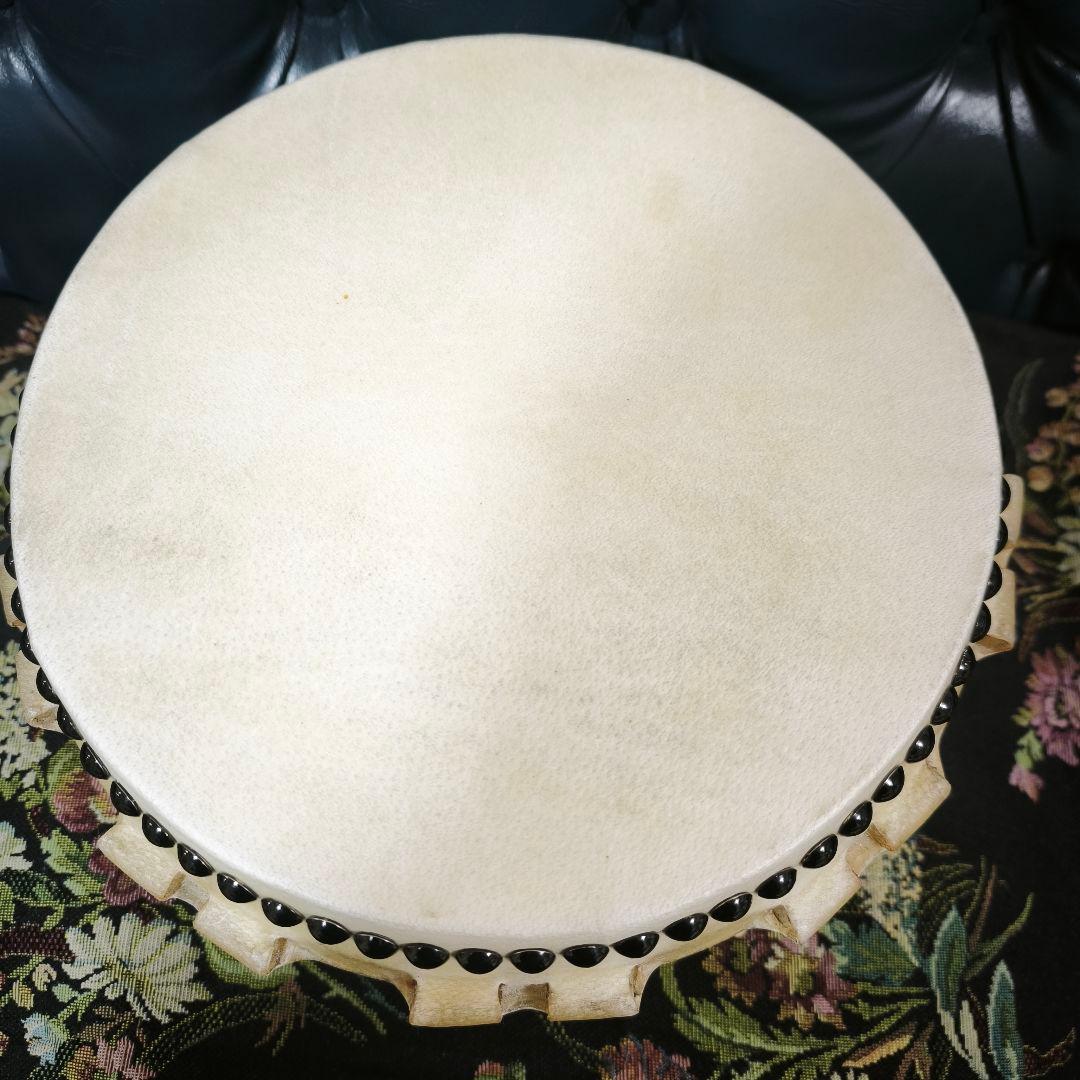 和太鼓 平太鼓 ​玩具太鼓 鼓太鼓 耳付 打面約8寸2分 台座 バチ付
