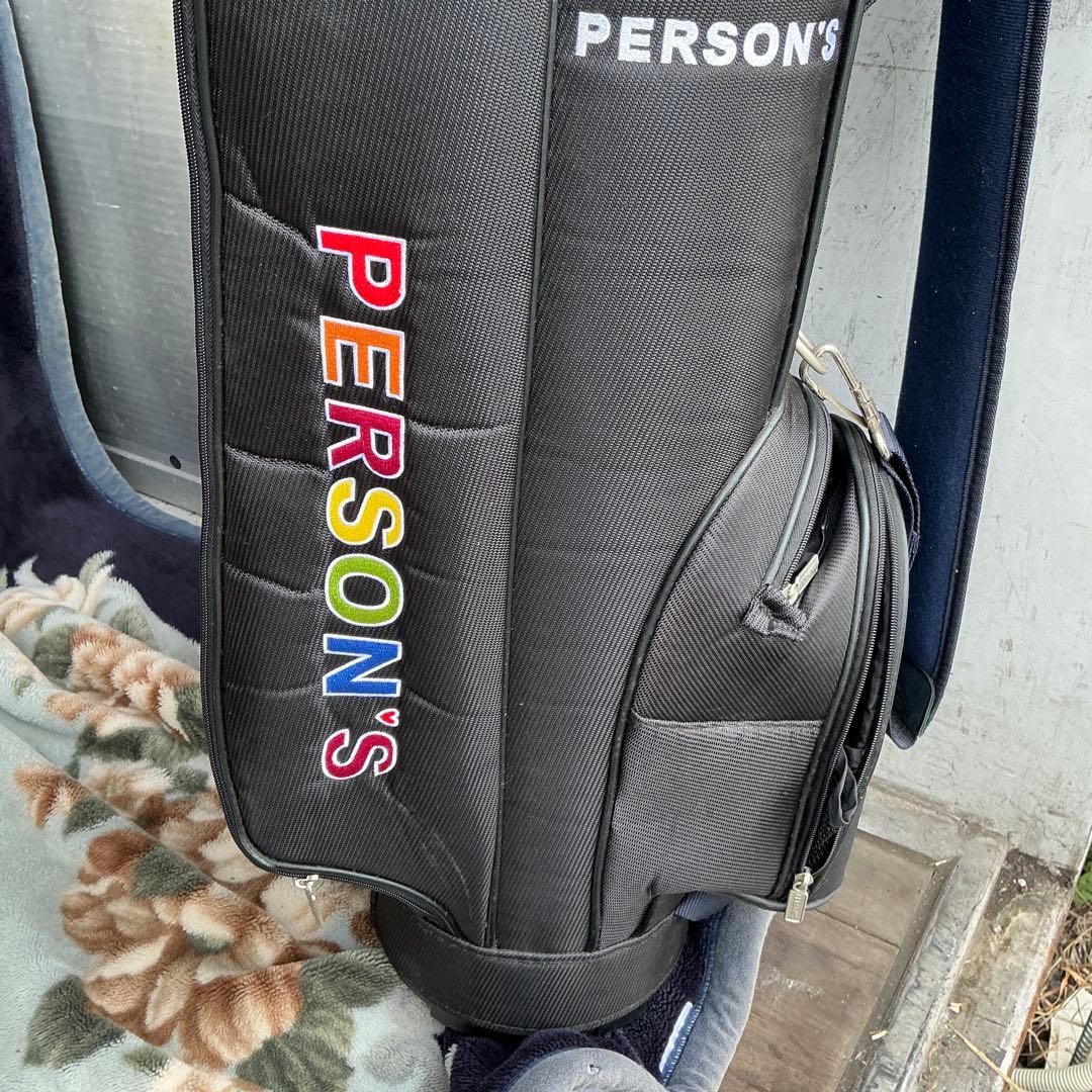 PERSON'S 黒 キャディバッグ　レディース　ロゴ