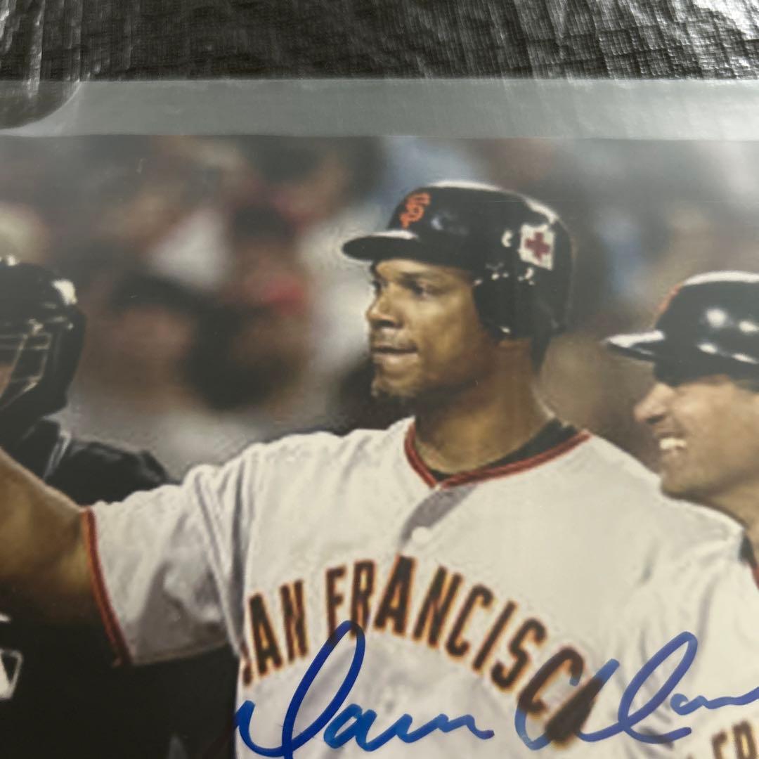 MLB  モーゼス アルー　直筆サイン入りフォト　サンフランシスコジャイアンツ