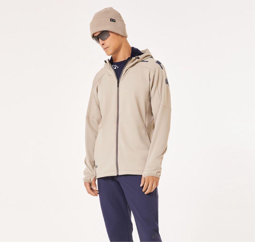 新品　オークリー　メンズ　トレーニングジャケット　ストレッチ　フード　L