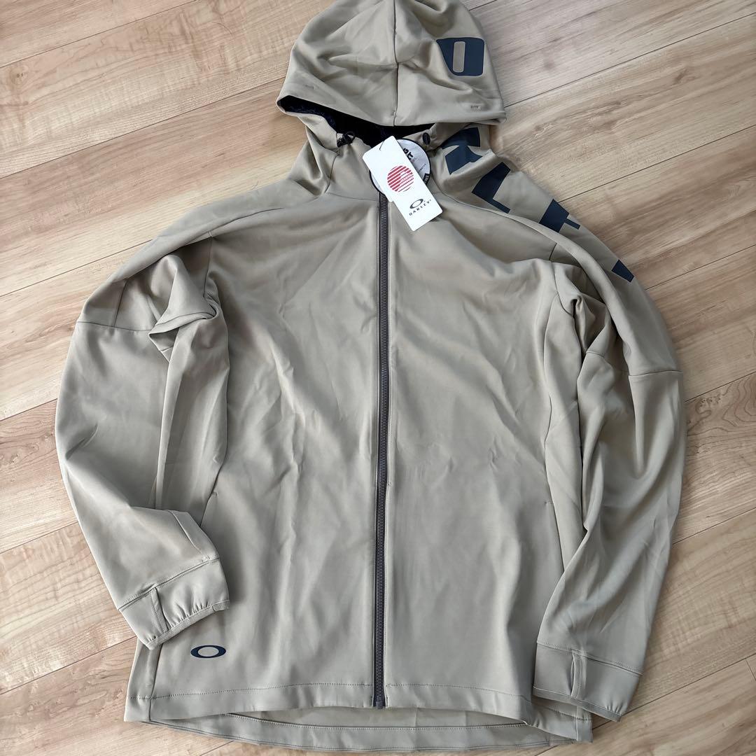 新品　オークリー　メンズ　トレーニングジャケット　ストレッチ　フード　L