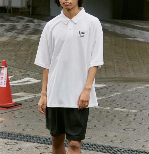 ローカルゴルフポロシャツ白S/M