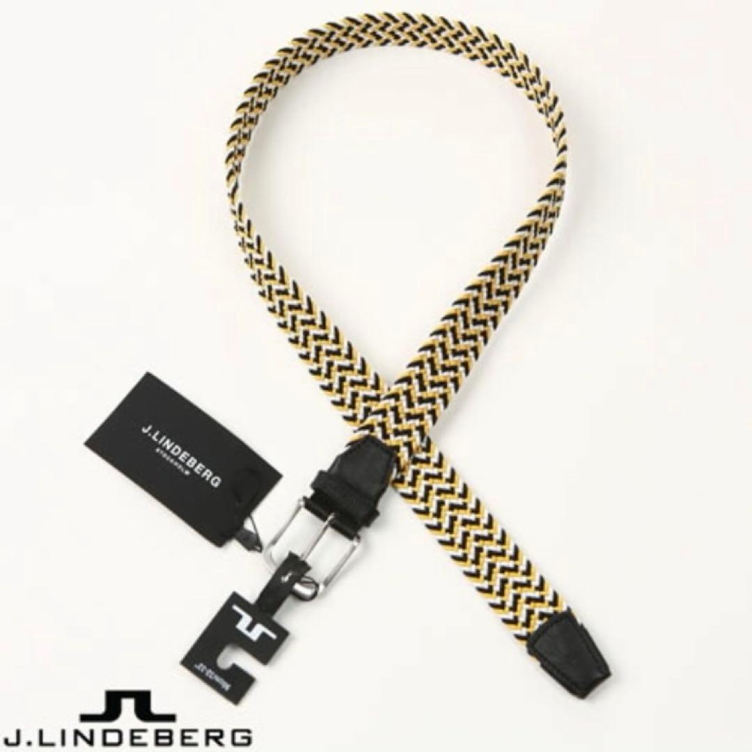 【未着用】 J.LINDEBERG 編み込み ベルト 90cm タグ付