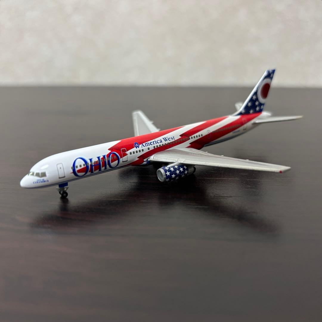 限定\"オハイオ\" アメリカウエスト航空 B757-200 Herpa 1/500