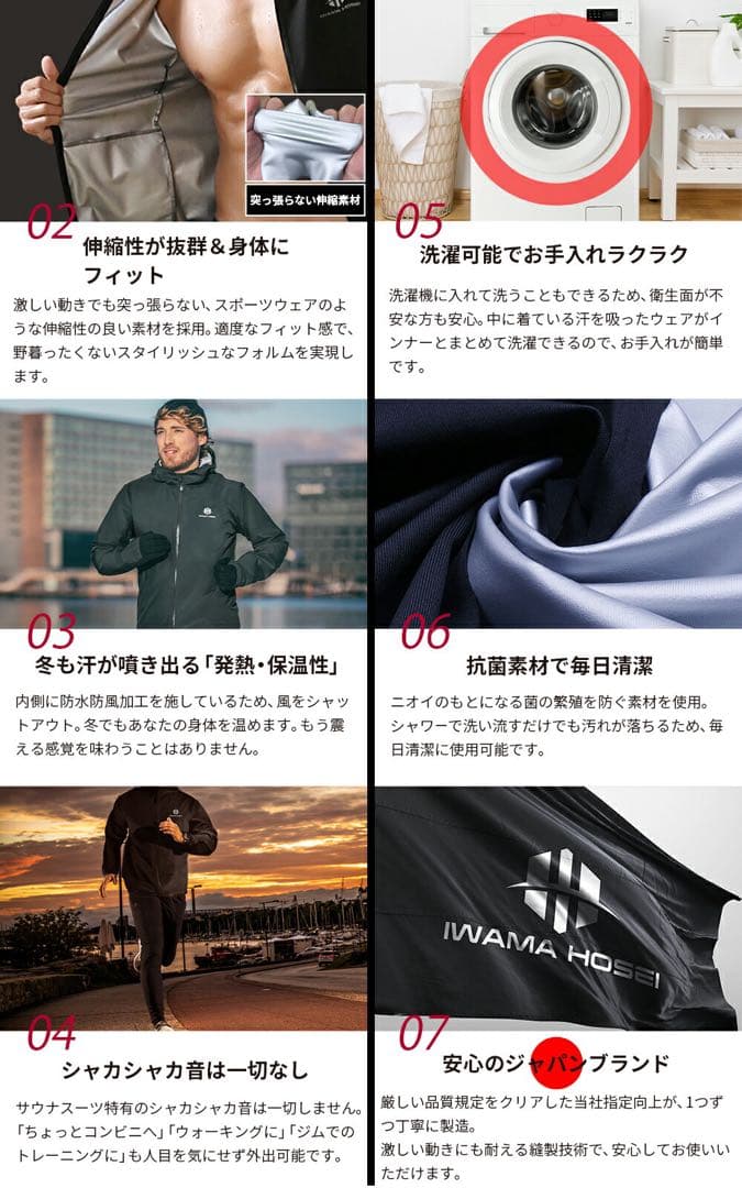 美品 IWAMA サウナスーツ セットアップ 上下 トレーニングウェア 黒 M