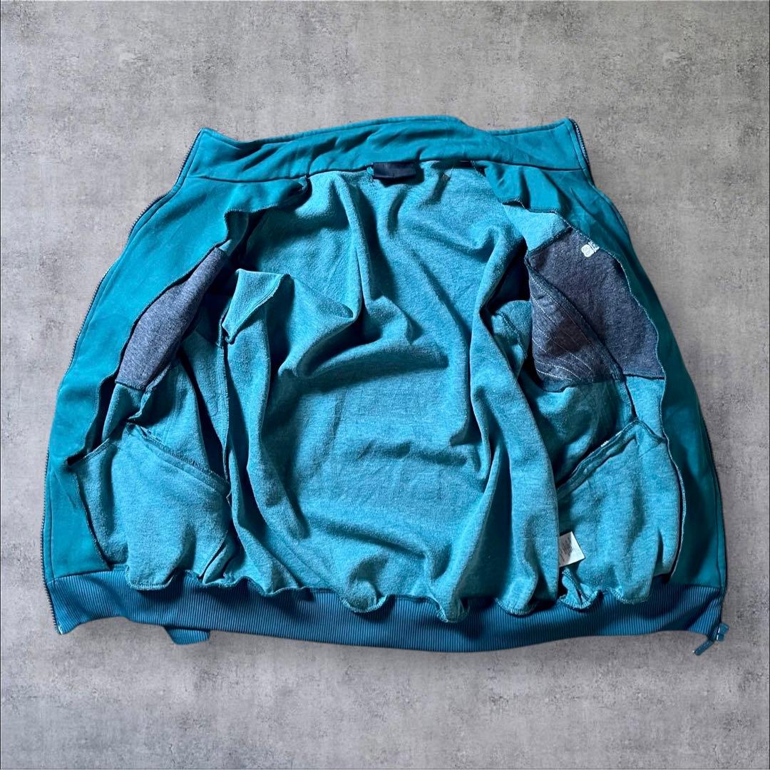 古着 90s adidas トラックジャケット 刺繍ロゴ 緑 Vintage