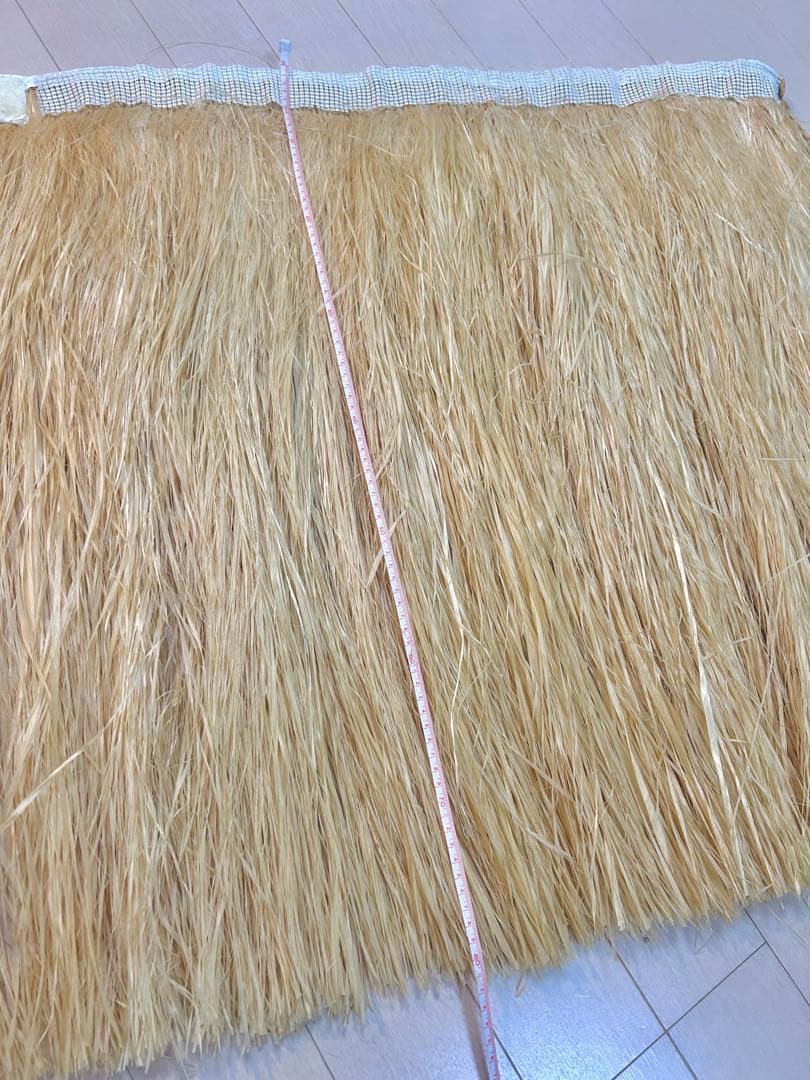 タヒチアンダンス　天然素材モレ　ロング　薄いベージュ