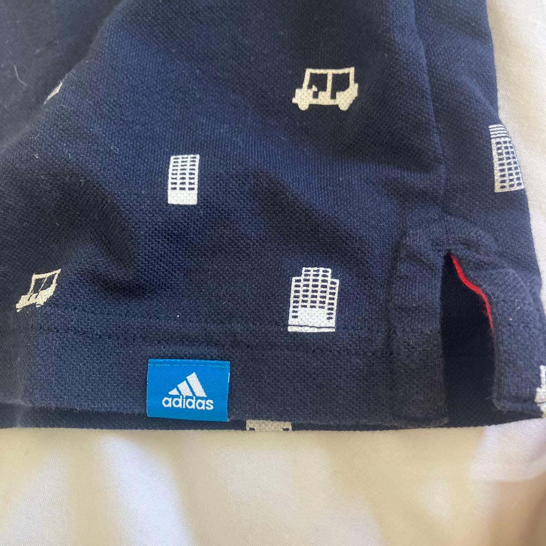 ADIDAS ポロシャツとキャップお揃いセット　ネイビー