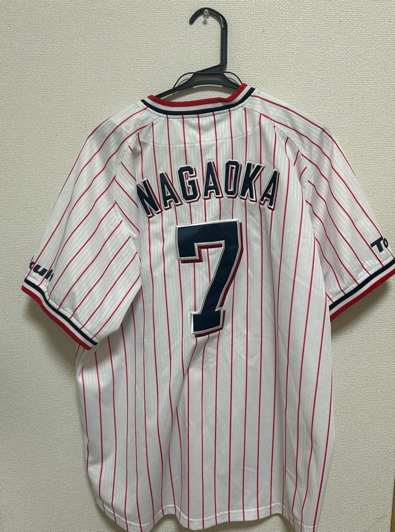 東京ヤクルトスワローズ　長岡秀樹　レプリカユニフォーム　Lサイズ