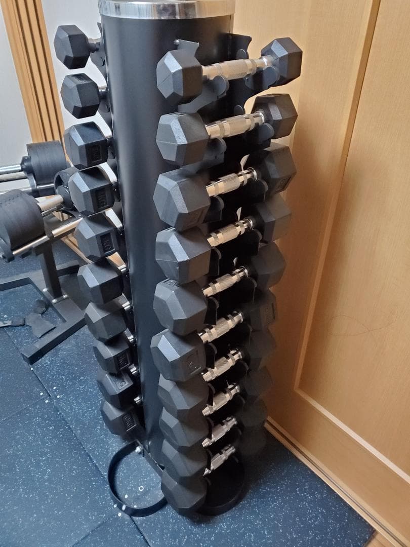 ヘックスダンベル　１～１０ｋｇ　10セット　スタンド付き　20個セット
