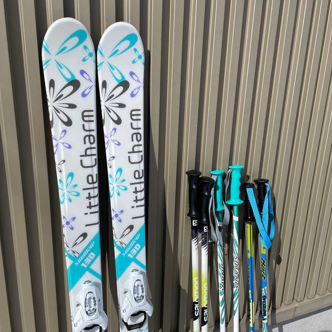 1回使用　スワロー　130 スキー板 ストック　サロモン　SALOMON