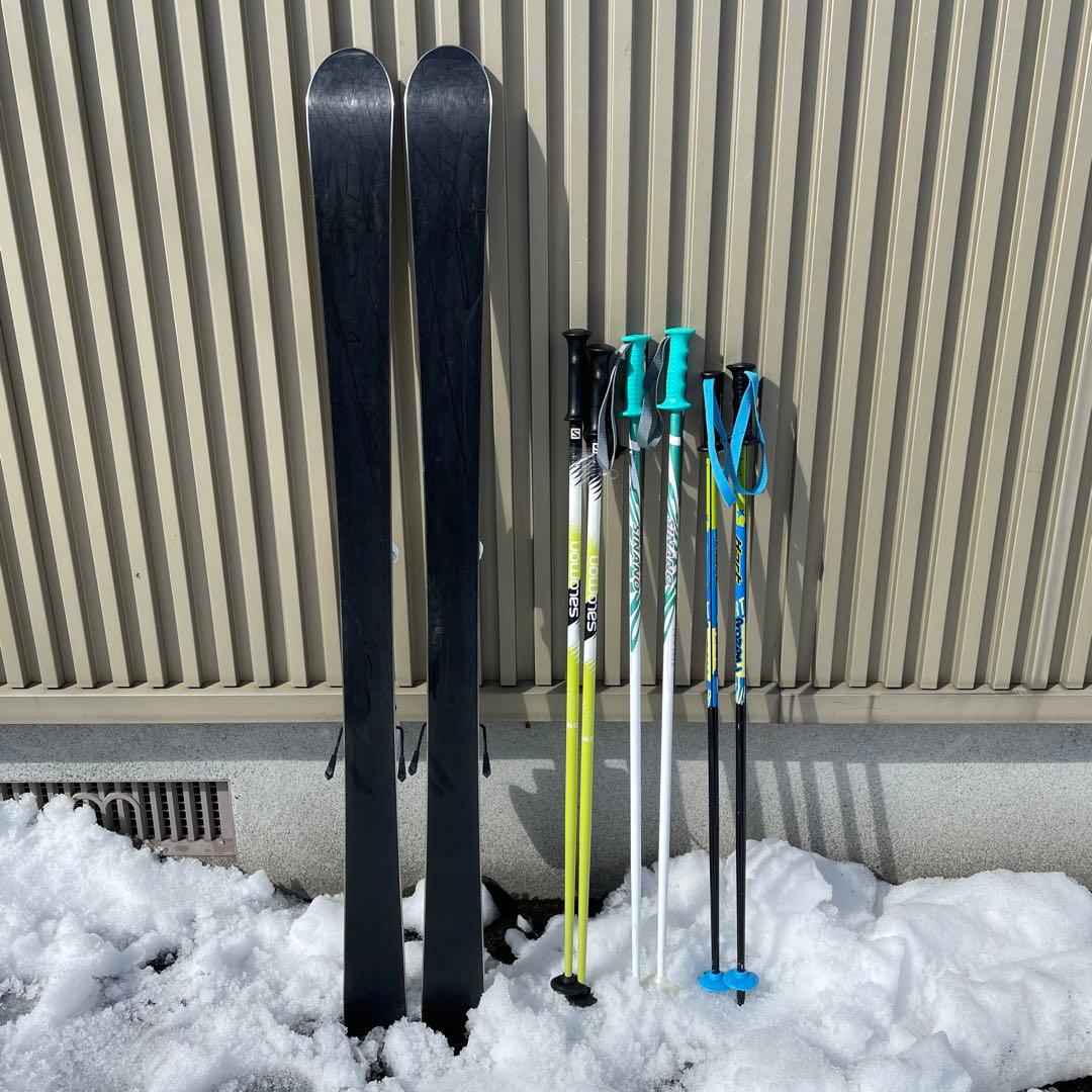 1回使用　スワロー　130 スキー板 ストック　サロモン　SALOMON