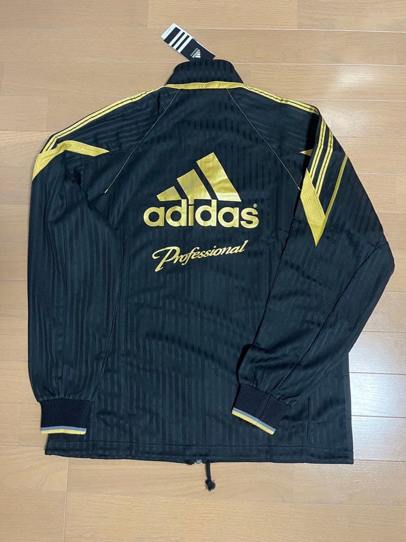 新品　アディダス プロフェッショナル　ジャージ上下セット ブラック／ゴールド　L