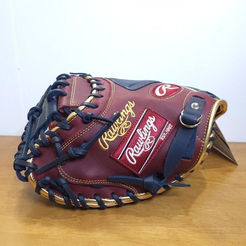 ローリングス HT ゴールド レアな左投用 キャッチャーミット 軟式グローブ