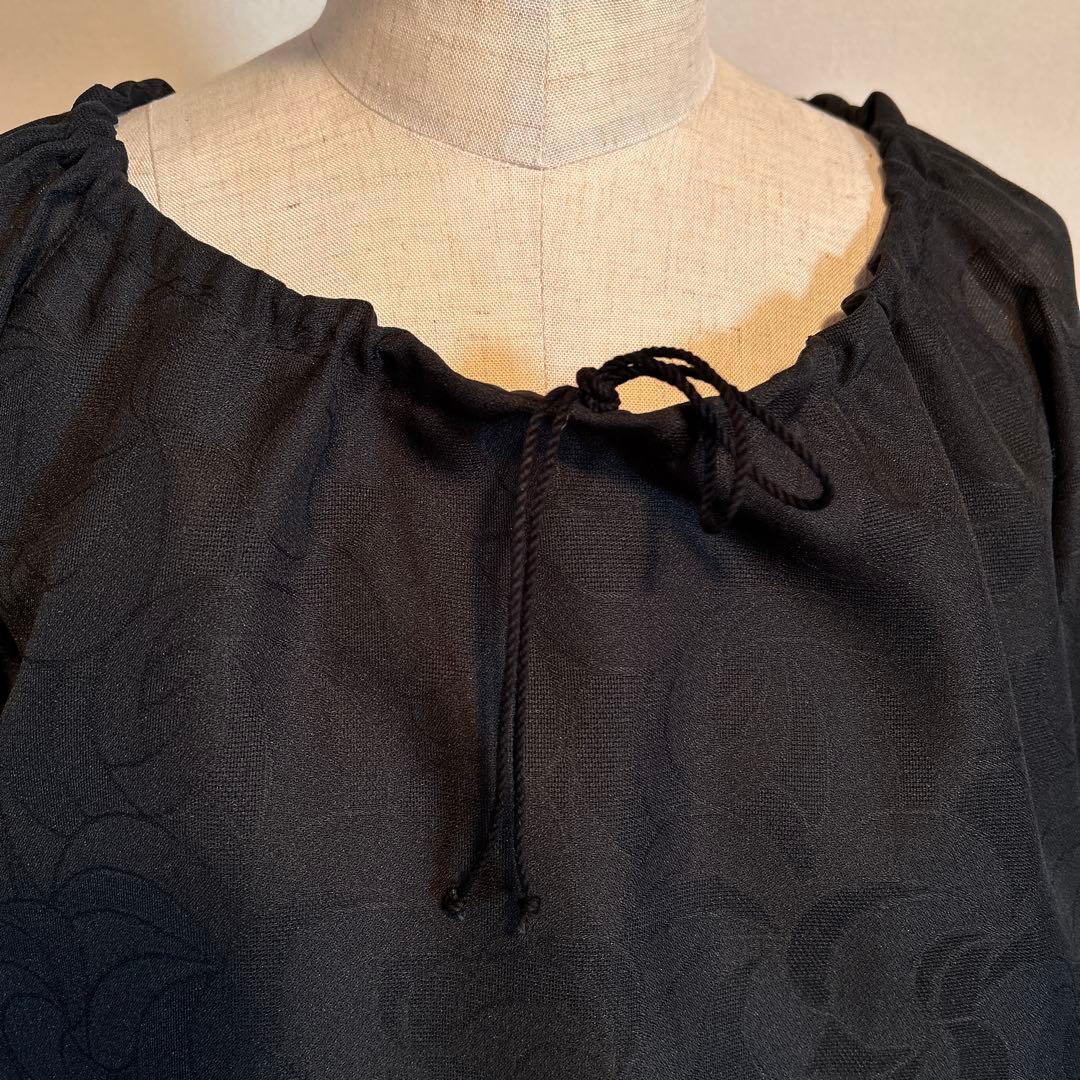 フラメンコ 衣装 ふんわりブラウス ロングシージョ 黒