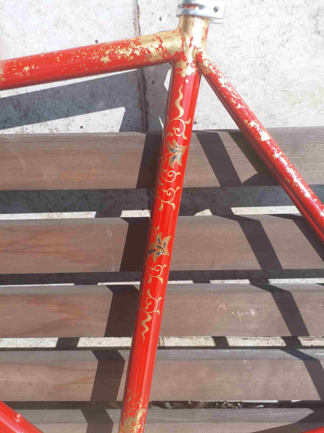金箔入り　自転車　フレーム
