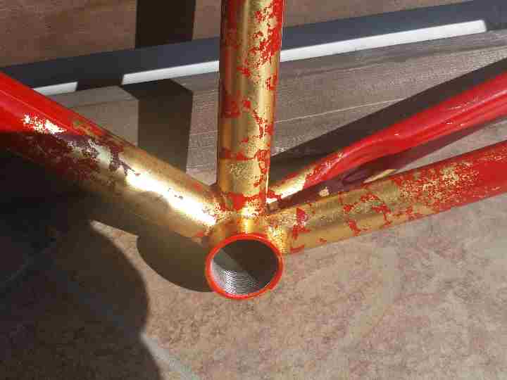 金箔入り　自転車　フレーム