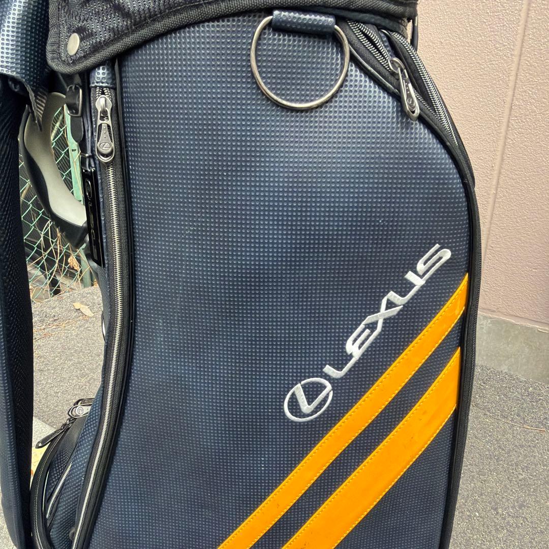 LEXUS レクサス　ゴルフバッグ　キャディバッグ ネイビー　そこそこ美品❗️