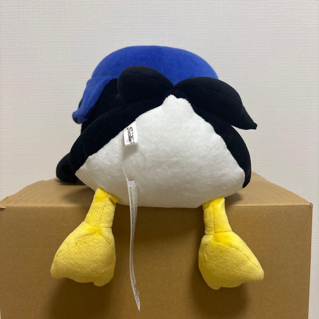 東京ヤクルトスワローズ つば九郎　 もちもちクッション 寝そべり