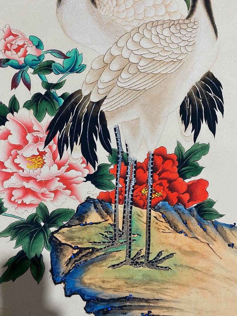 马家桐 富贵长寿 中国画 掛け軸 水墨画 和室 玄関 茶室 壁掛け 美術品