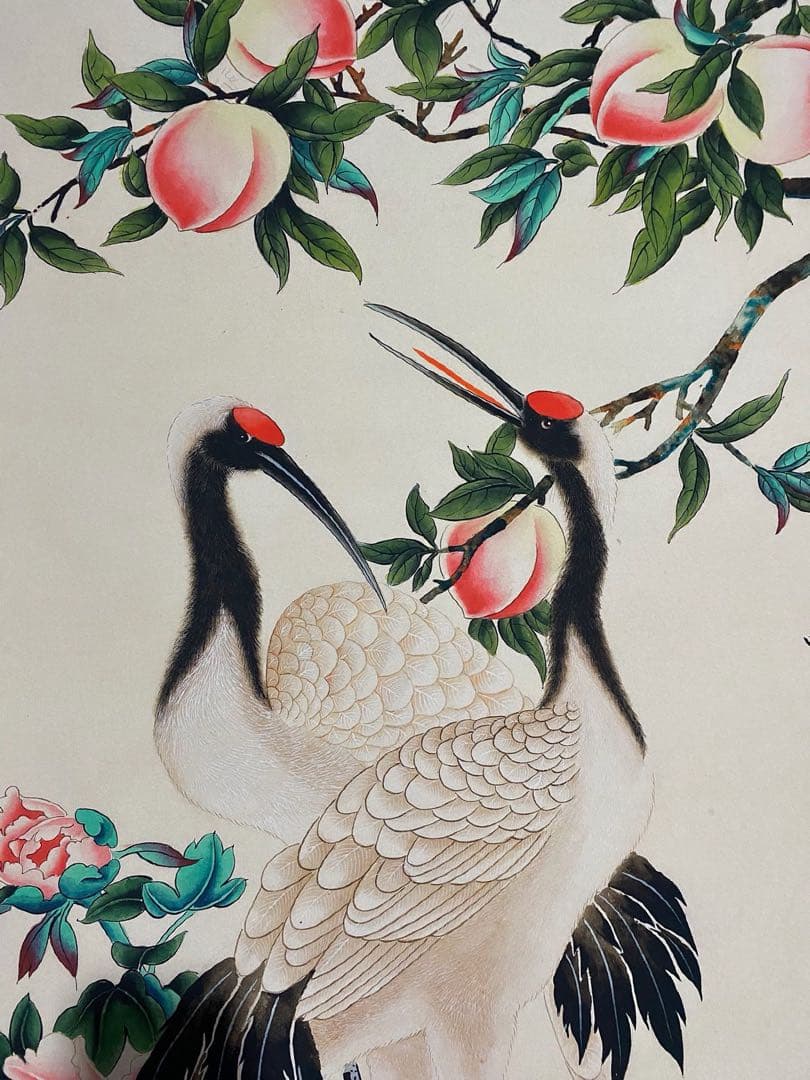 马家桐 富贵长寿 中国画 掛け軸 水墨画 和室 玄関 茶室 壁掛け 美術品