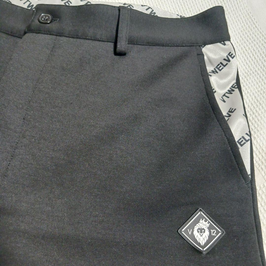 Lサイズ V12 ヴィトゥエルブ　ゴルフパンツ　黒　ブラック　メンズ　美品