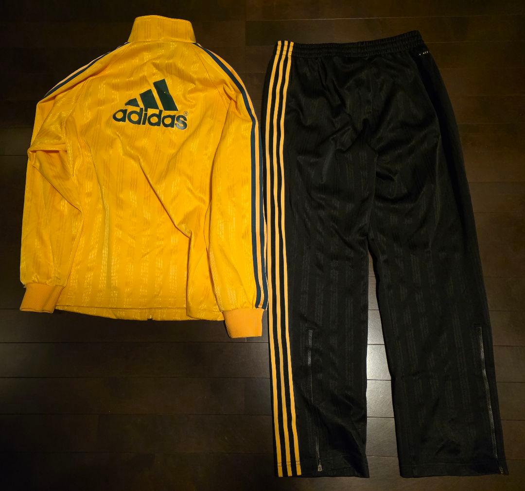 adidas ジャージ上下セット イエロー/ブラック