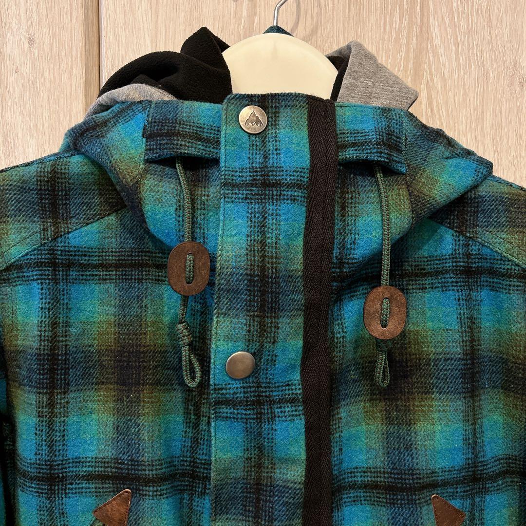 BURTON スノーボードウェア上【S】バートン　ブルーチェック　布生地
