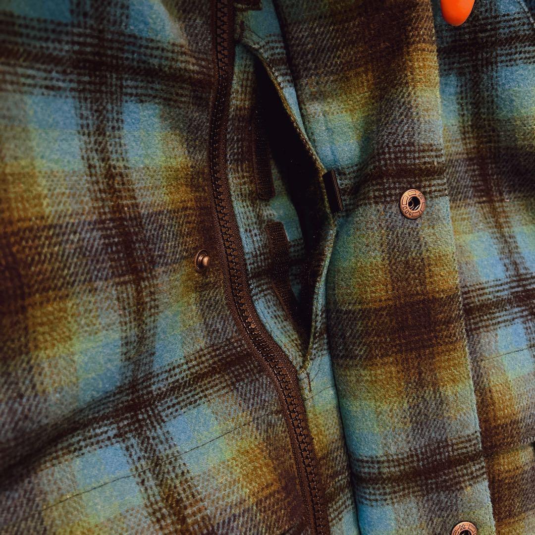 BURTON スノーボードウェア上【S】バートン　ブルーチェック　布生地