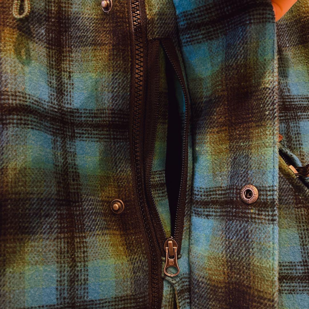 BURTON スノーボードウェア上【S】バートン　ブルーチェック　布生地