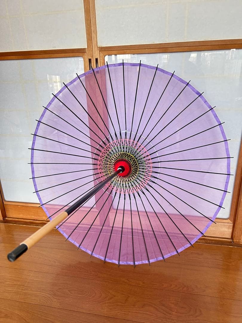 値下げ　訳あり「新品、未使用」貴重　和傘 2本継ぎ　継柄 踊り傘　日本舞踊