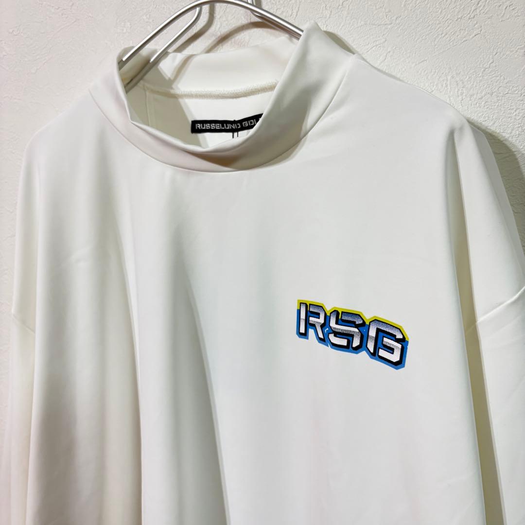 【RUSSELUNO GOLF】新品LS MOCKNECK メンズ３Ｌ　ホワイト