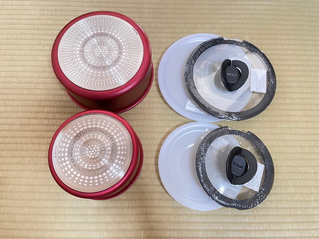 新品　ティファール　IHモーヴレッドアンリミテッド　ソースパン　6点