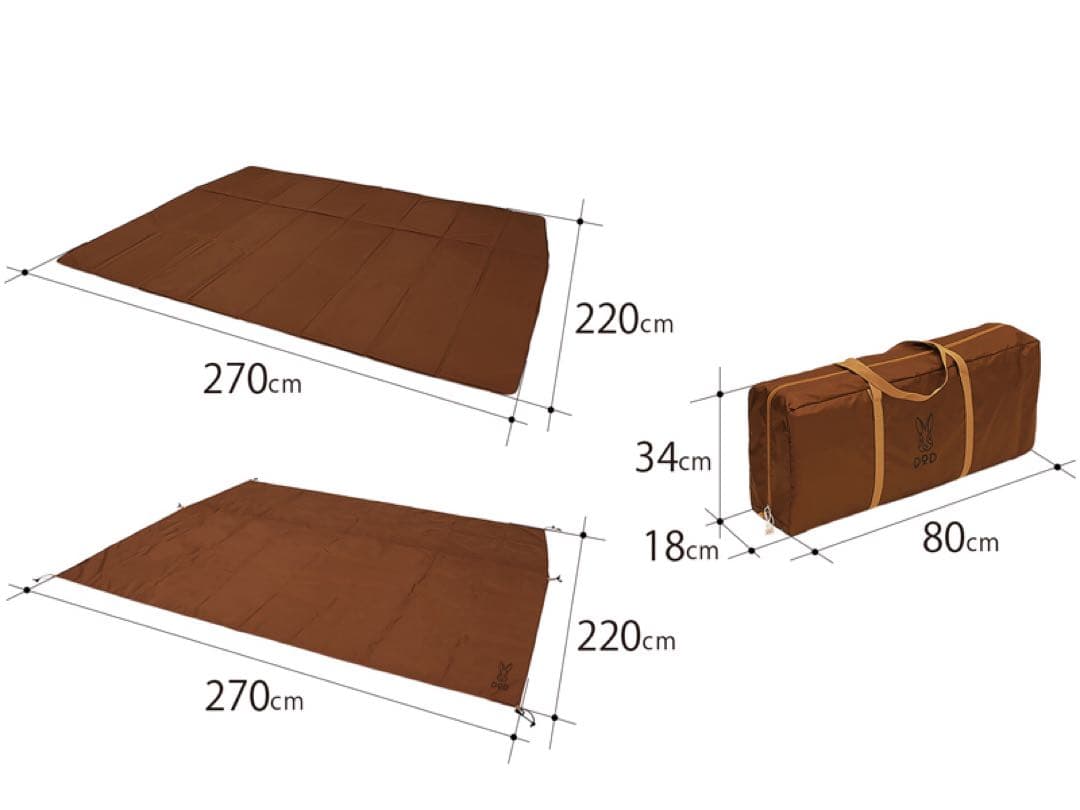 DOD KAMABOKO TENT 3M用マットシートセット