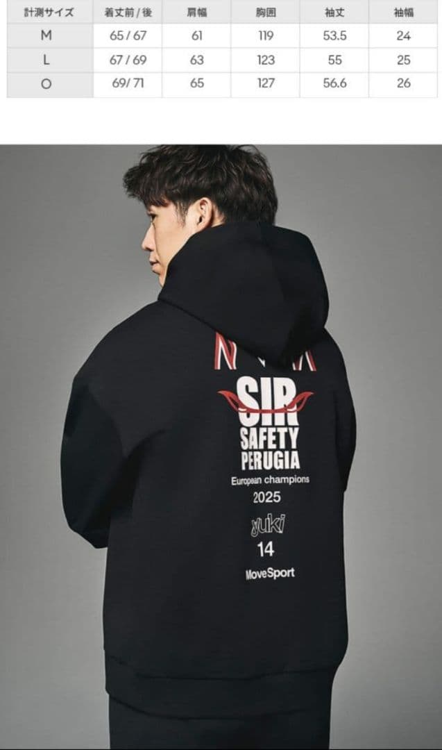 SIR SAFETY PERUGIA フーディ Lサイズ 　デサント　石川祐希