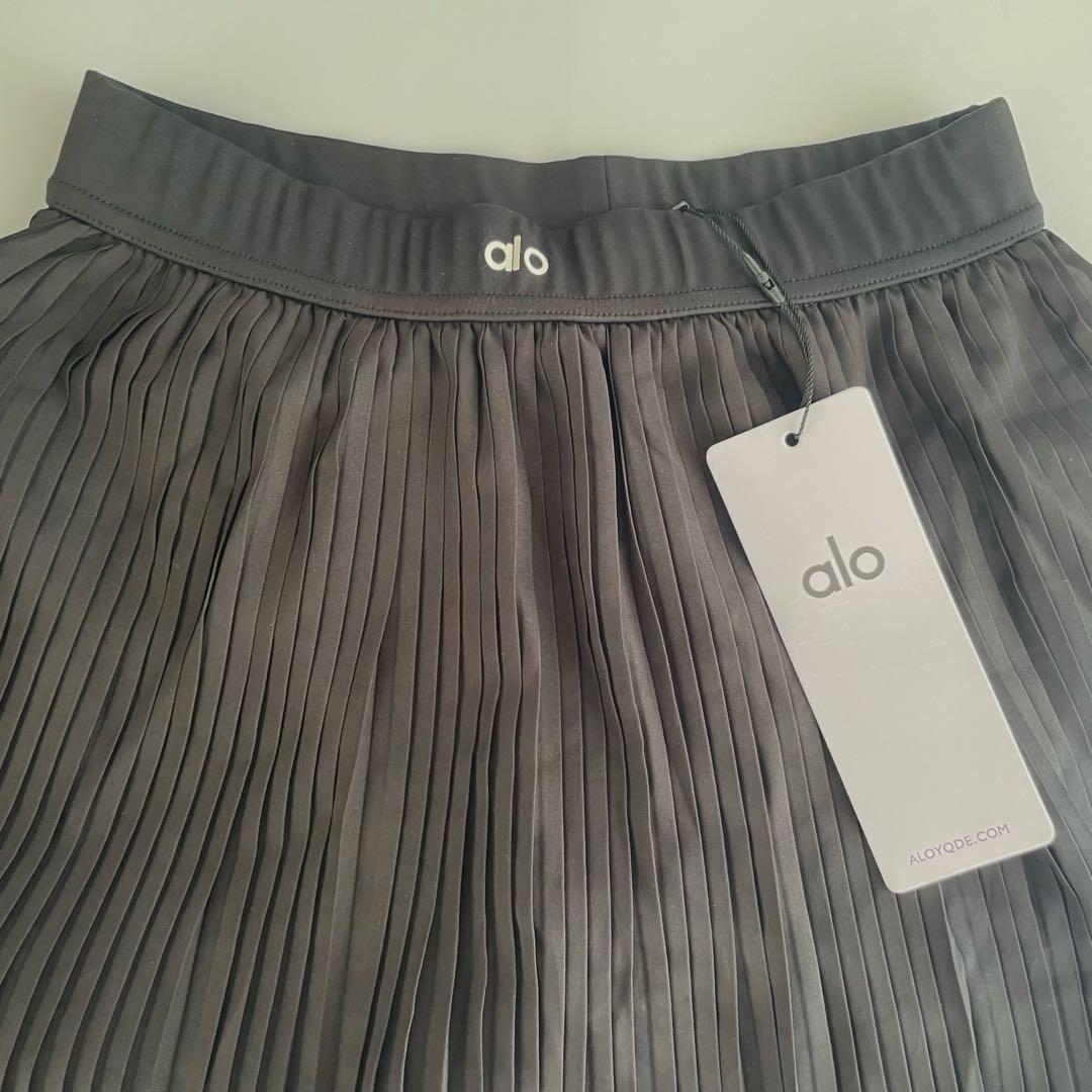 ALO YOGA レディース ヨガ・フィットネス用 百折ミニスカートブラックS