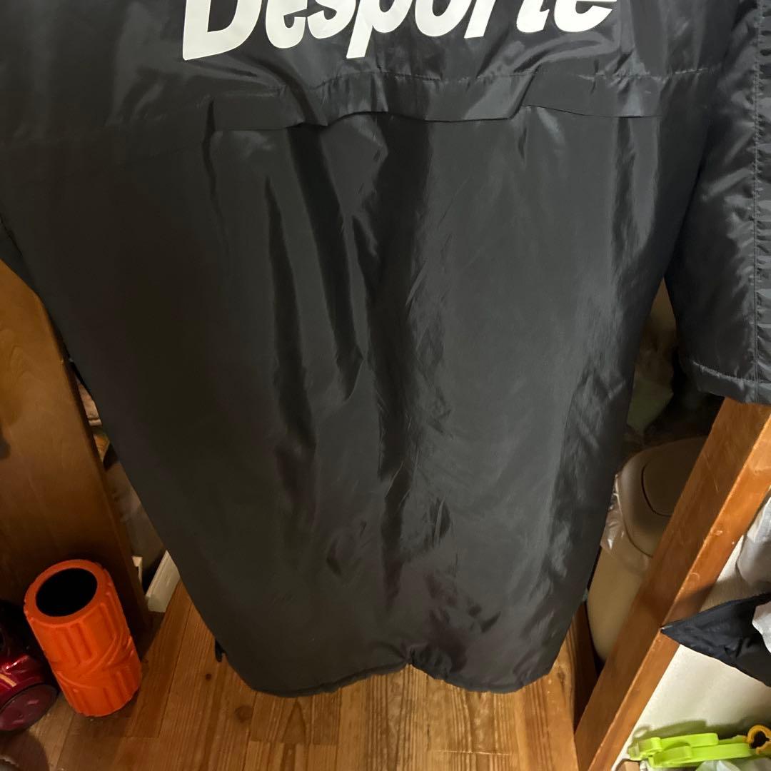 Desporte ブラック ベンチコート フード付き