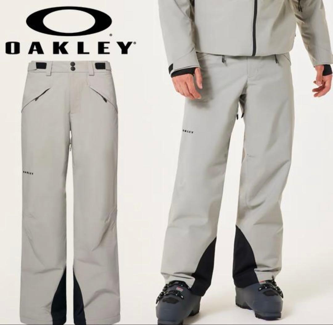 【上下セット】OAKLEY スノーボード ウェア メンズ グレー