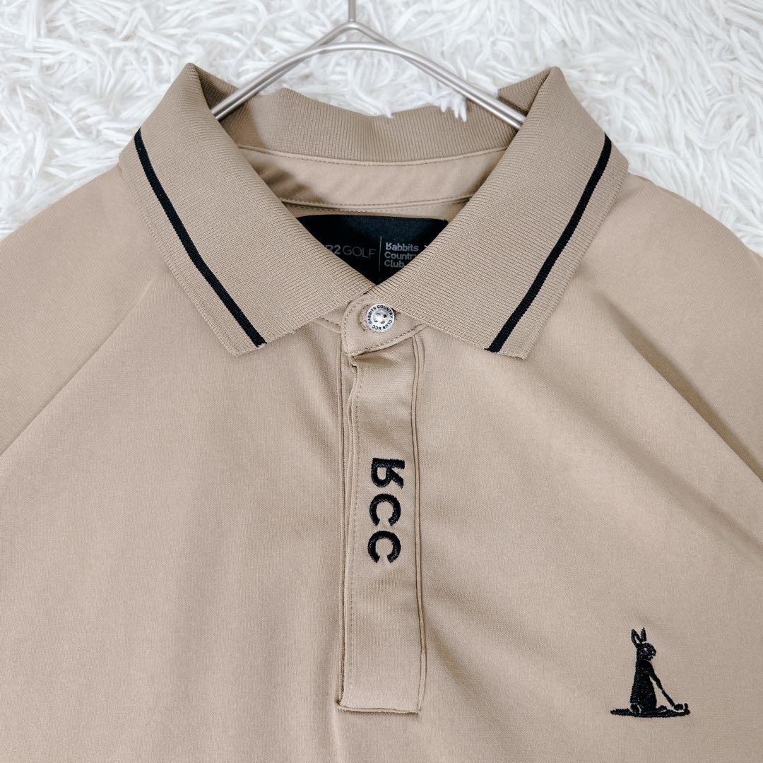 FR2 GOLF ドライポロ M ベージュ 人気モデル　ゴルフ　ロゴ　うさぎ